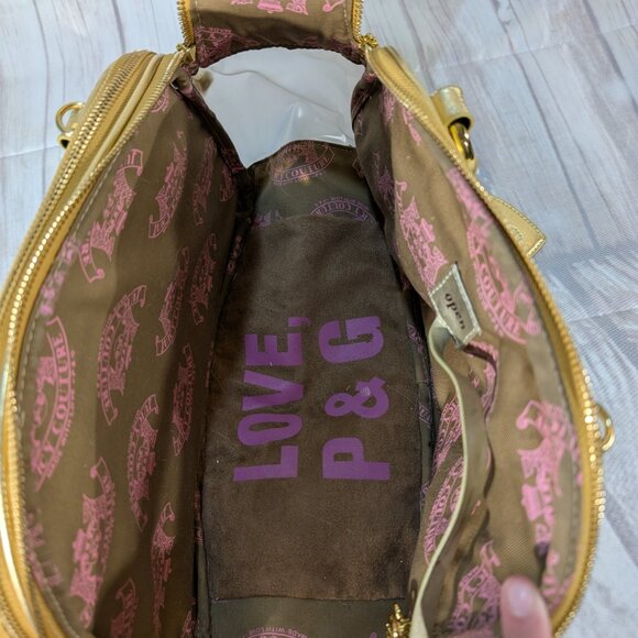 Juicy Couture Vintage Green-Gold Pet Carrier Bag - Picture 11 of 14
